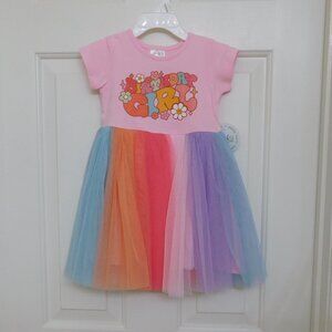 NWT Sweet Wink Pink Birthday Girl Colorful Tutu Dress sz 3t